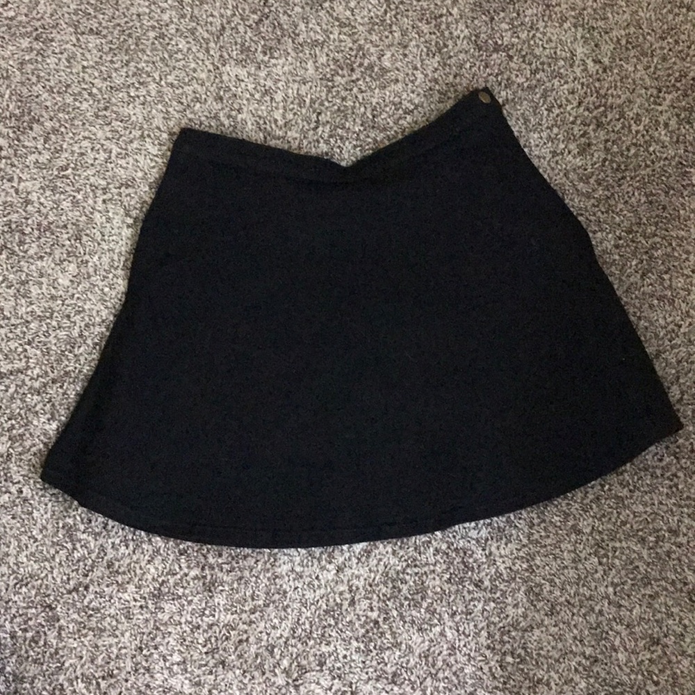 American apparel black denim skirt